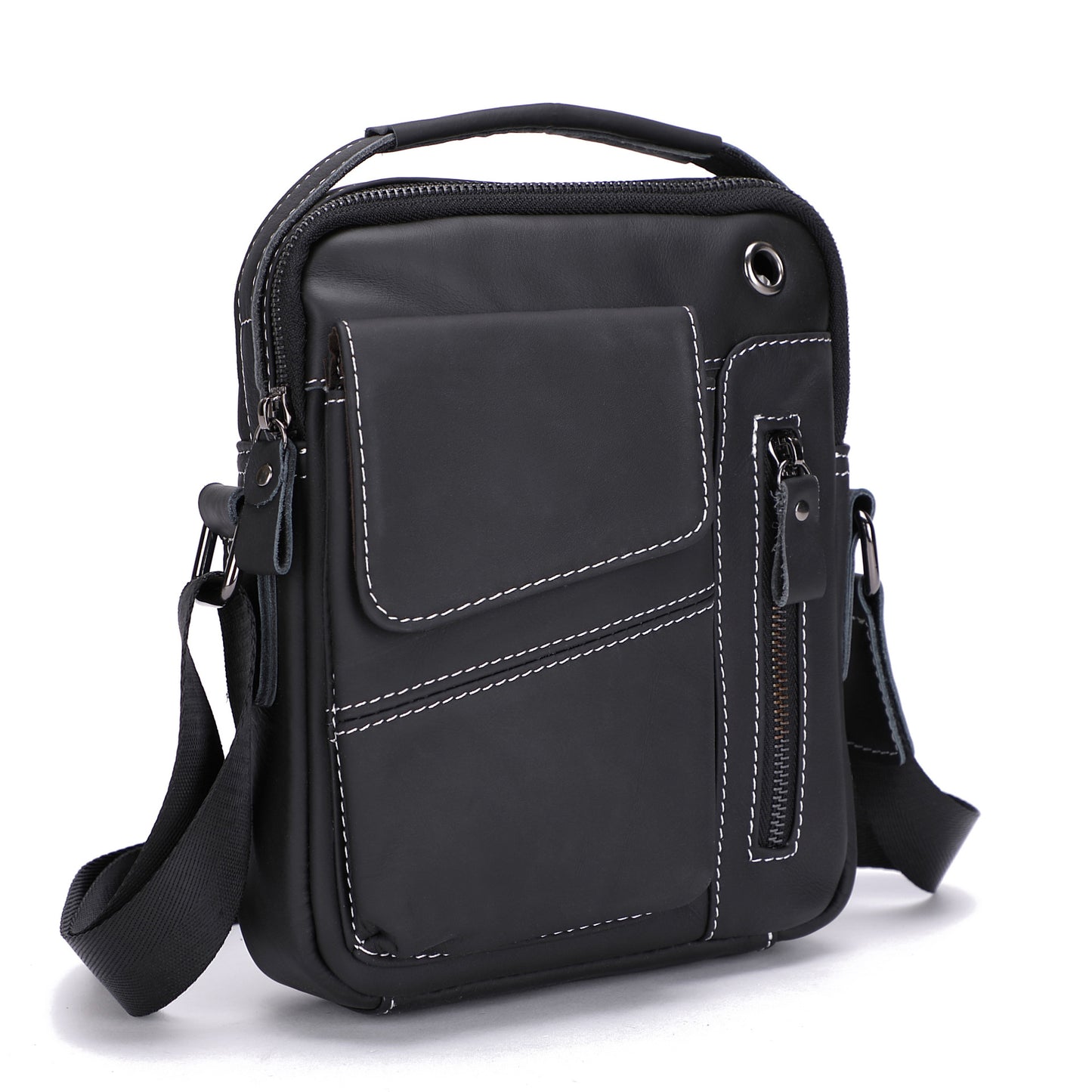 Men's Leather Imported First Layer Cowhide Vertical Men's Shoulder Bags