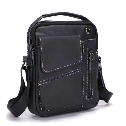 Men's Leather Imported First Layer Cowhide Vertical Men's Shoulder Bags