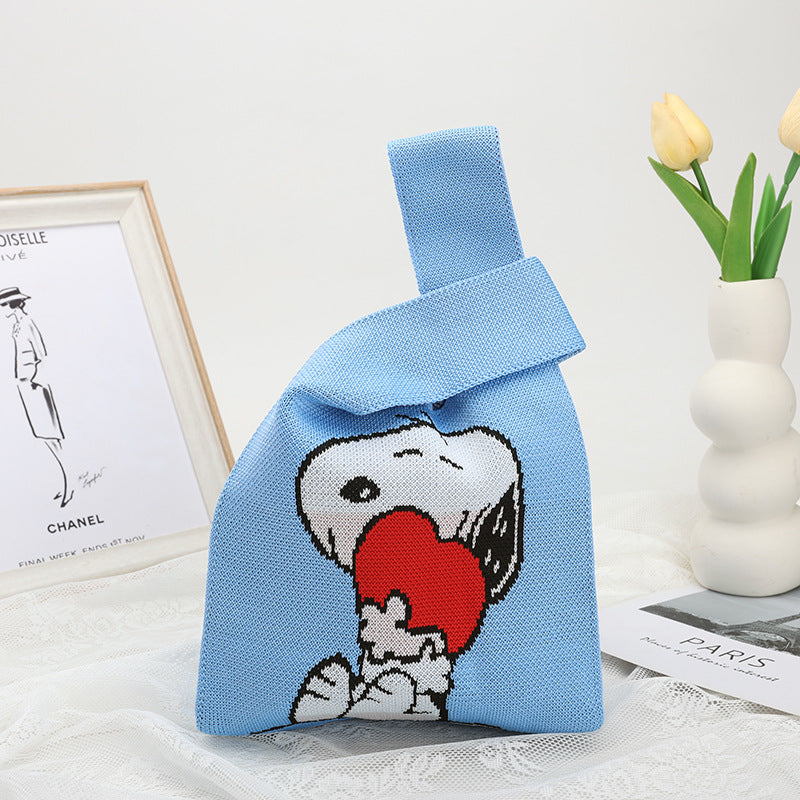 Cool Women's Knitted Cute Cartoon Woven Bags