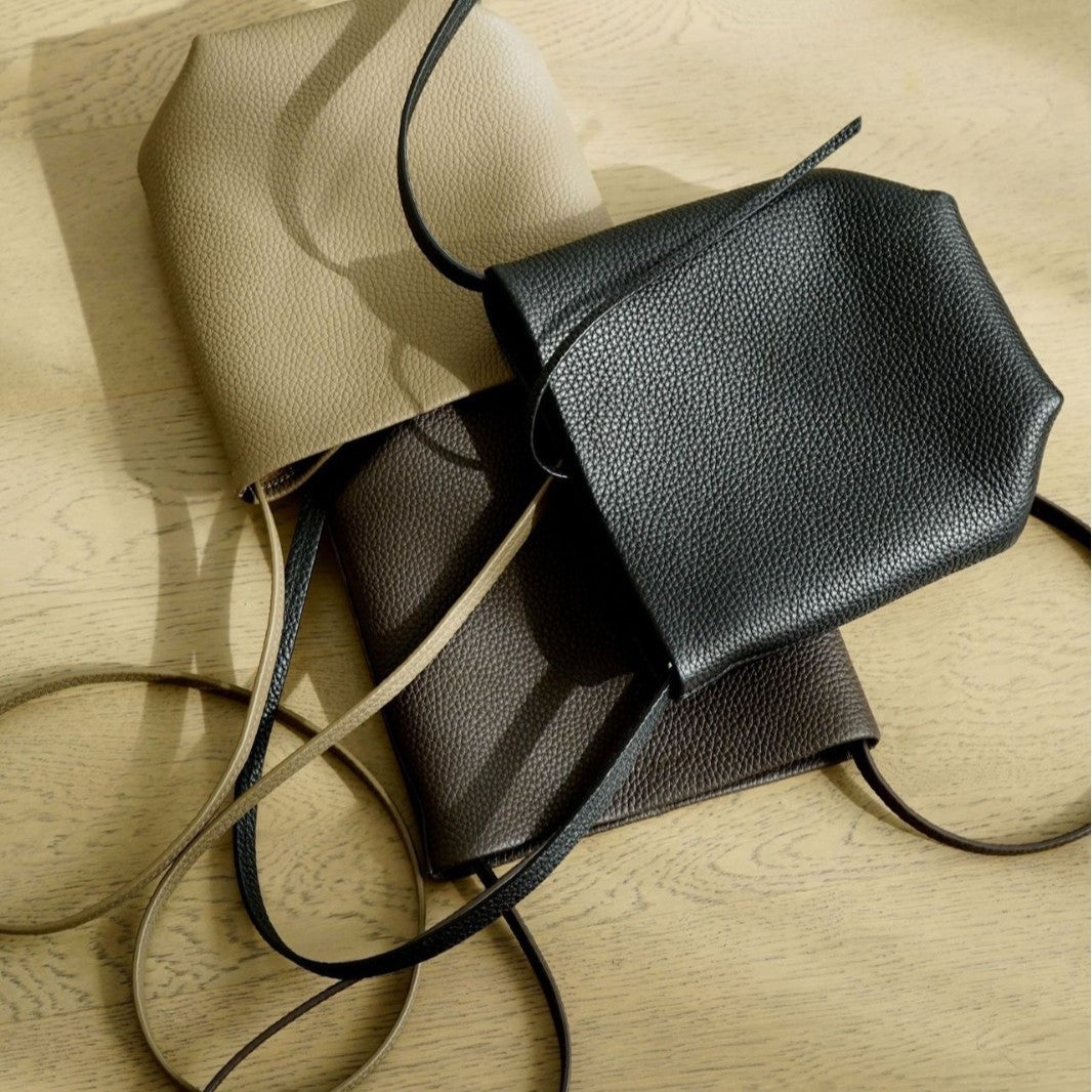 First Layer Cowhide Mini Mobile Simple Women's Shoulder Bag
