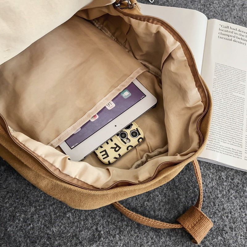 Women's & Men's & Canvas Large Capacity High College Backpacks