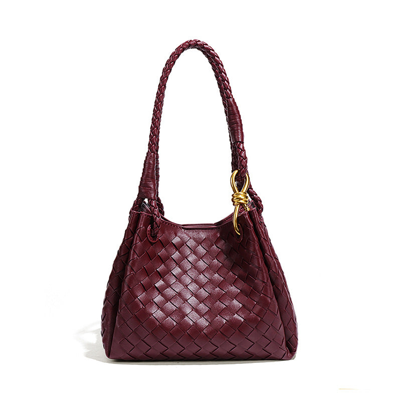 Women's Vintage Weave Hand Carrying Parachute Two-piece Set Women's Handbag