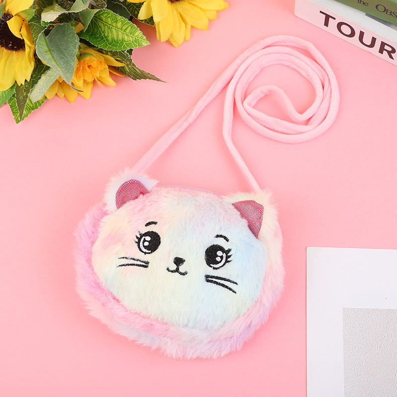 Comfortable Cartoon Cute Plush For Babies Women's Shoulder Bag