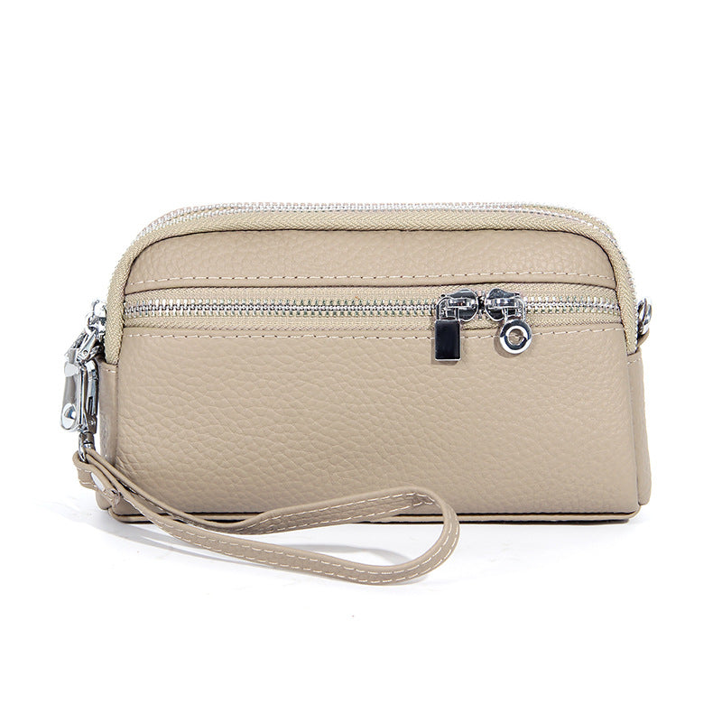 Cowhide Large Capacity Wrist Strap High Crossbody Bags