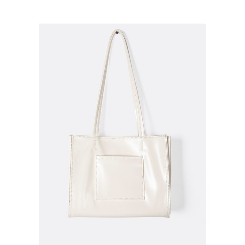 Women's Patent Leather Underarm Simple Commute Large Shoulder Bags