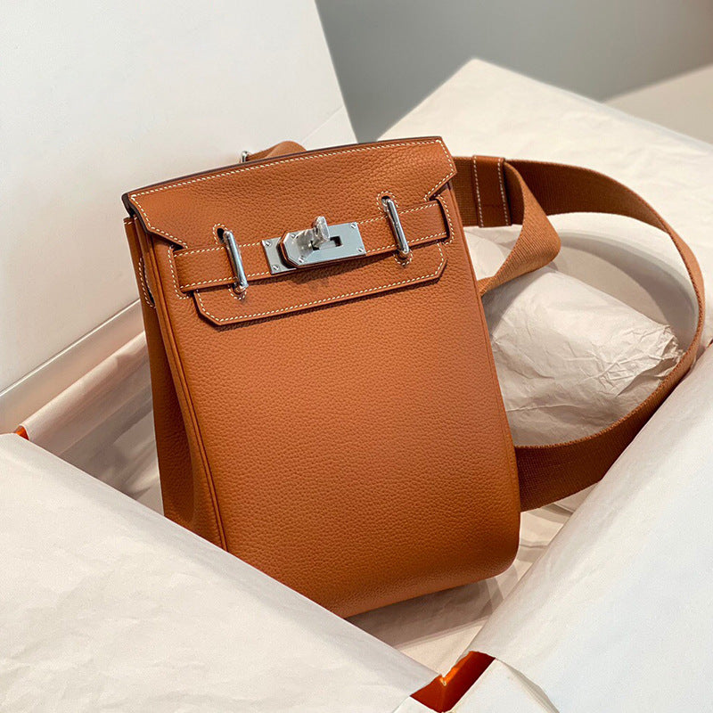 Unisex Genuine Cattlehide Leather Surface All-steel Bags