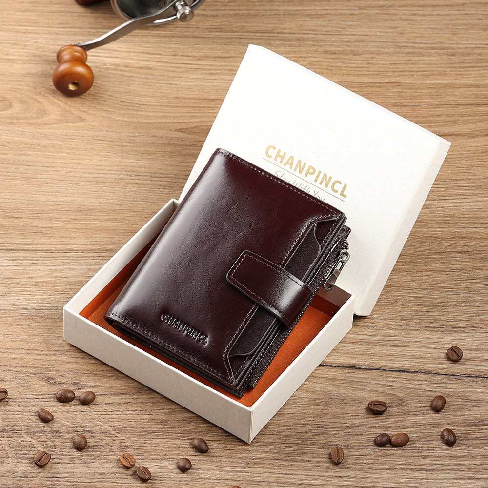 Men's Leather Car Drawing License First Layer Bags