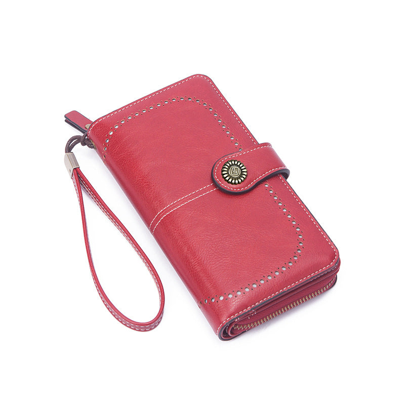 Women's Fashion Zipper Large Capacity Long Handbags