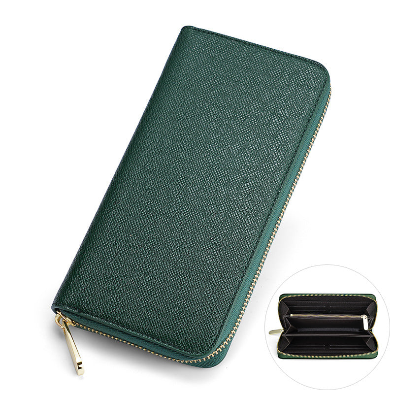 Women's & Men's Long Fortune Cloth Cross Pattern Fashion Men's Wallets