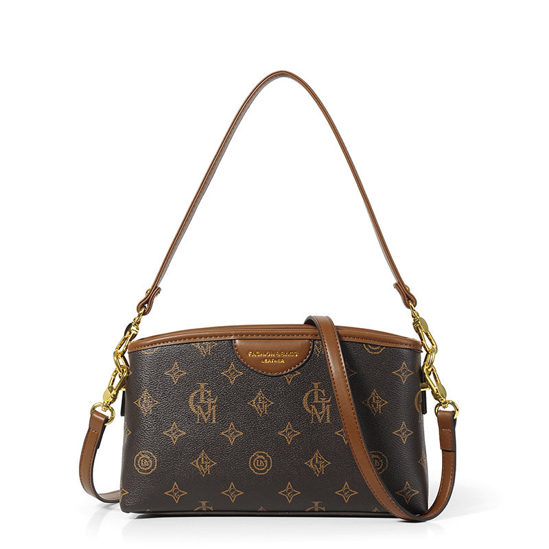 Women's Fashion Underarm Retro Printing Stylish Crossbody Bags