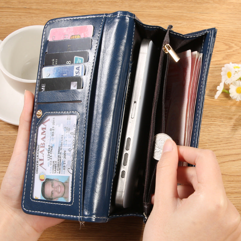 Women's Long High-grade Clutch Multiple Slots Large Ladies Wallet