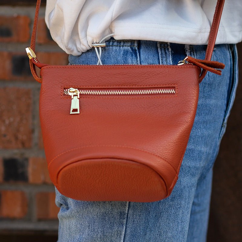 Handmade Simple Fashion Top Layer Leather Shoulder Bags