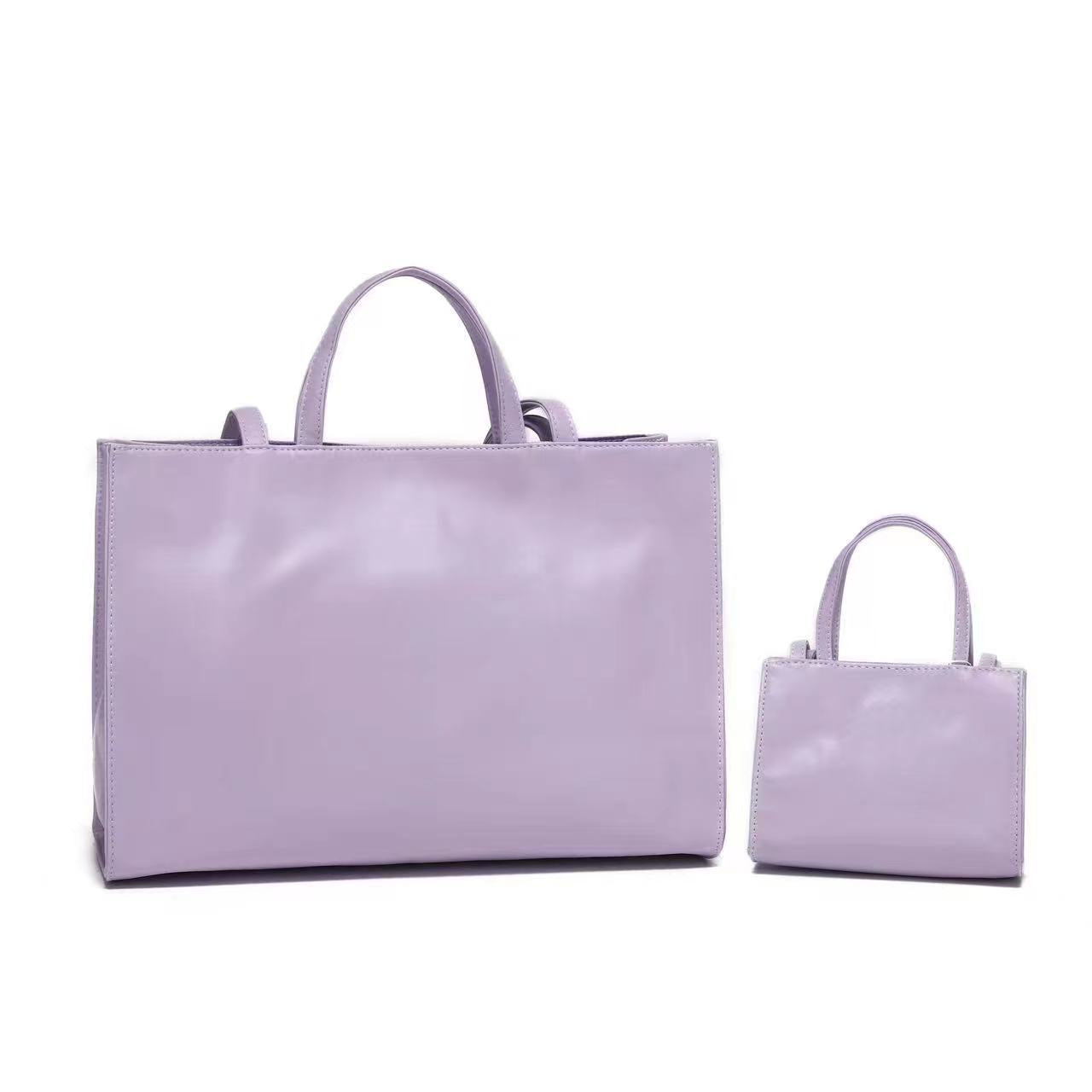 Size Upgraded Fabric Soft Leather Embossed Tote Bags