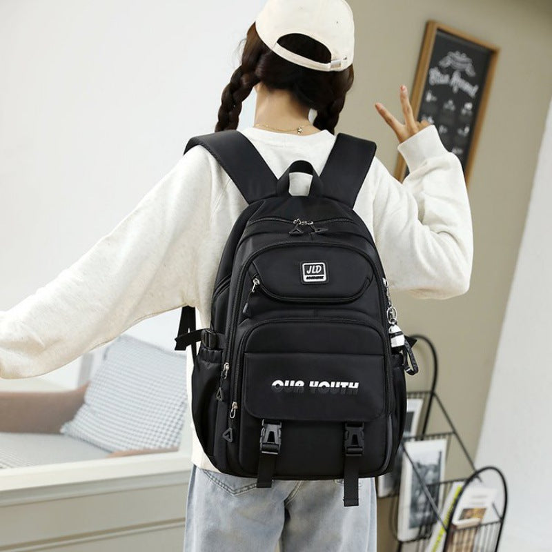 Fashion Early High College Female Double Backpacks