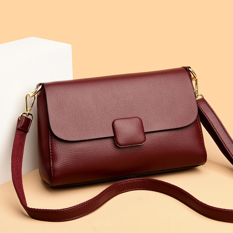 Women's Fashionable High-grade Solid Color Simple Underarm Small Square Bags