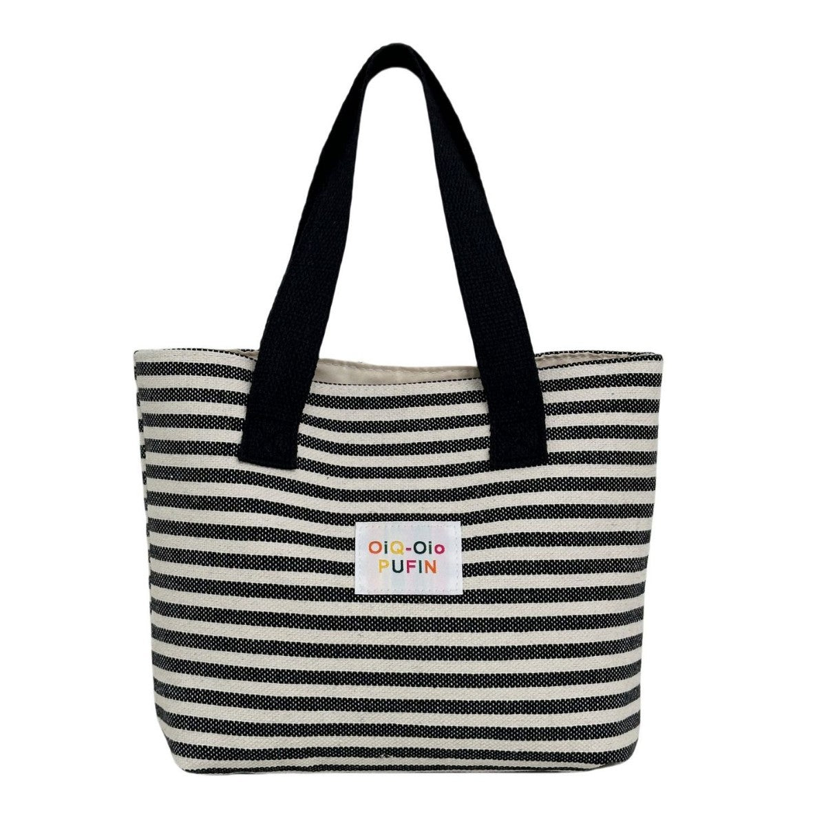 Canvas Large Capacity Striped Class Commuter Handbags