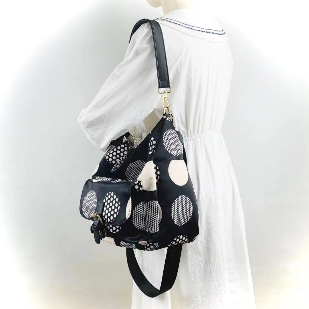 Women's High Korean Style Nylon Cloth Fashionable Large Shoulder Bags