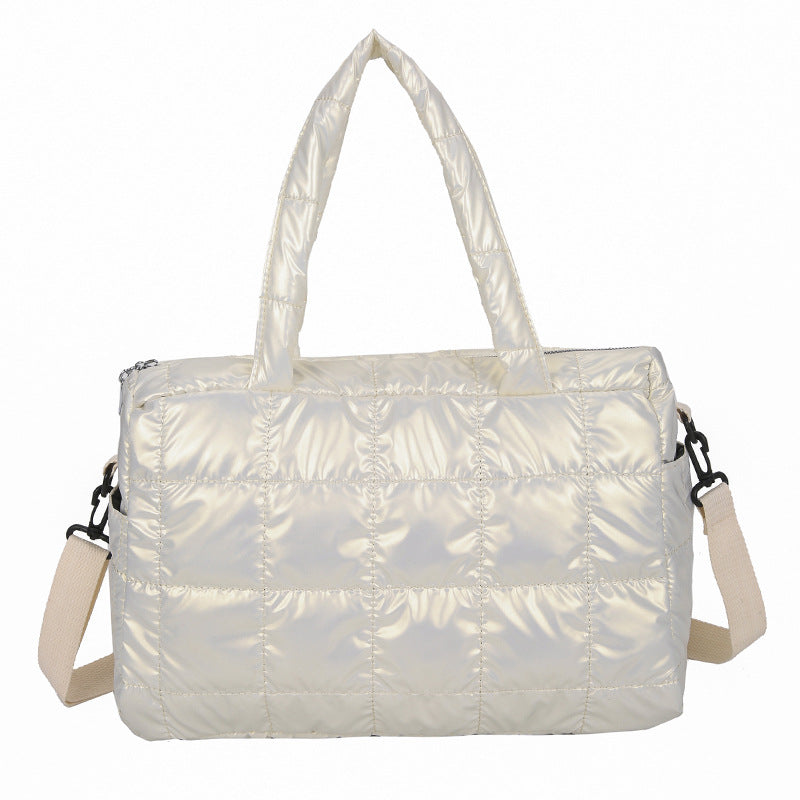 Korean Down Fashion Rhombus Winter Cotton Women's Shoulder Bag