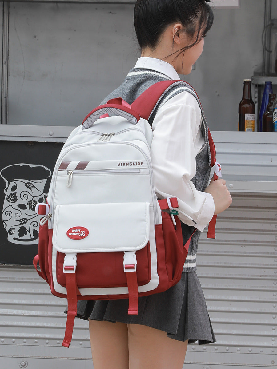 Trendy High College Style Quality Large Middle School Students' Schoolbags