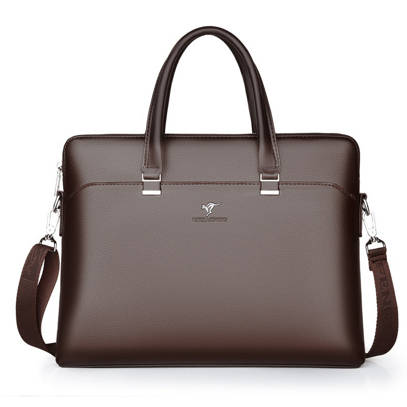 Men's Leather Computer Large Capacity Conference Work Men's Briefcases