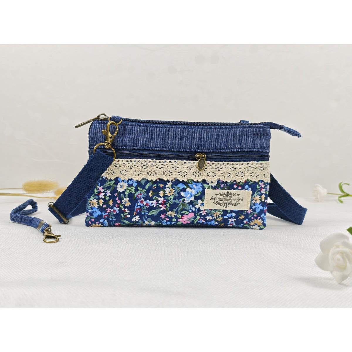 Women's Domestic Sales Fashion Fabric Pastoral Style Cotton Women's Messenger Bag