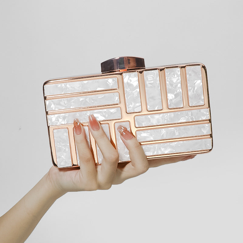 Women's Clutch Portable Acrylic Simple Chain Bridal Gown Evening Bags