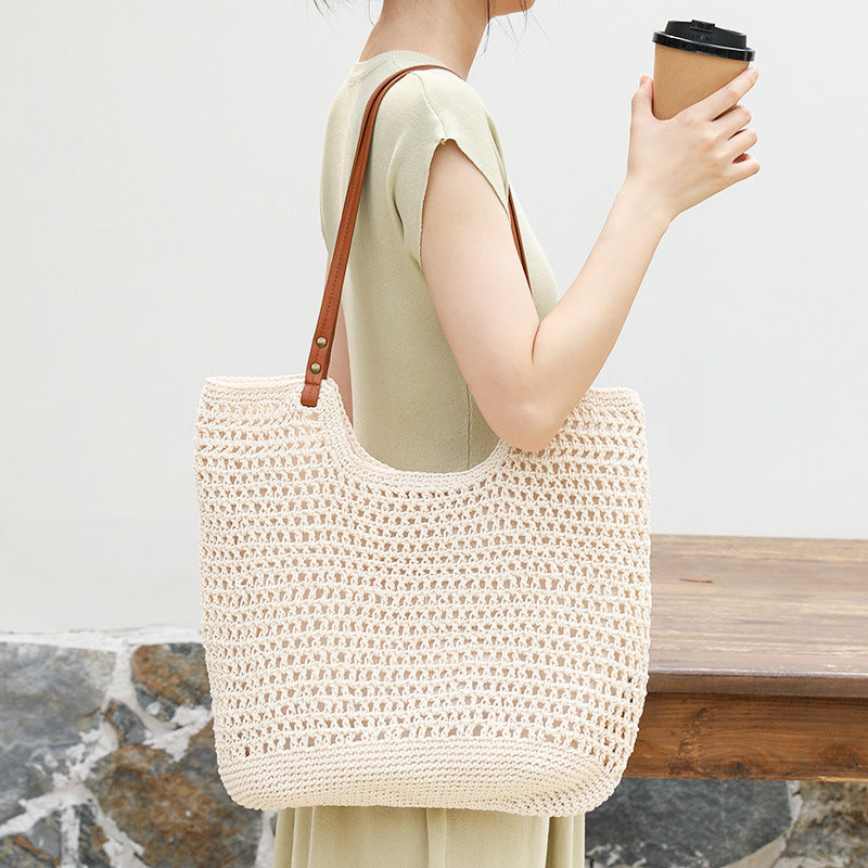 Women's Style Leisure Artistic Hand-woven Fashion Cotton Shoulder Bags