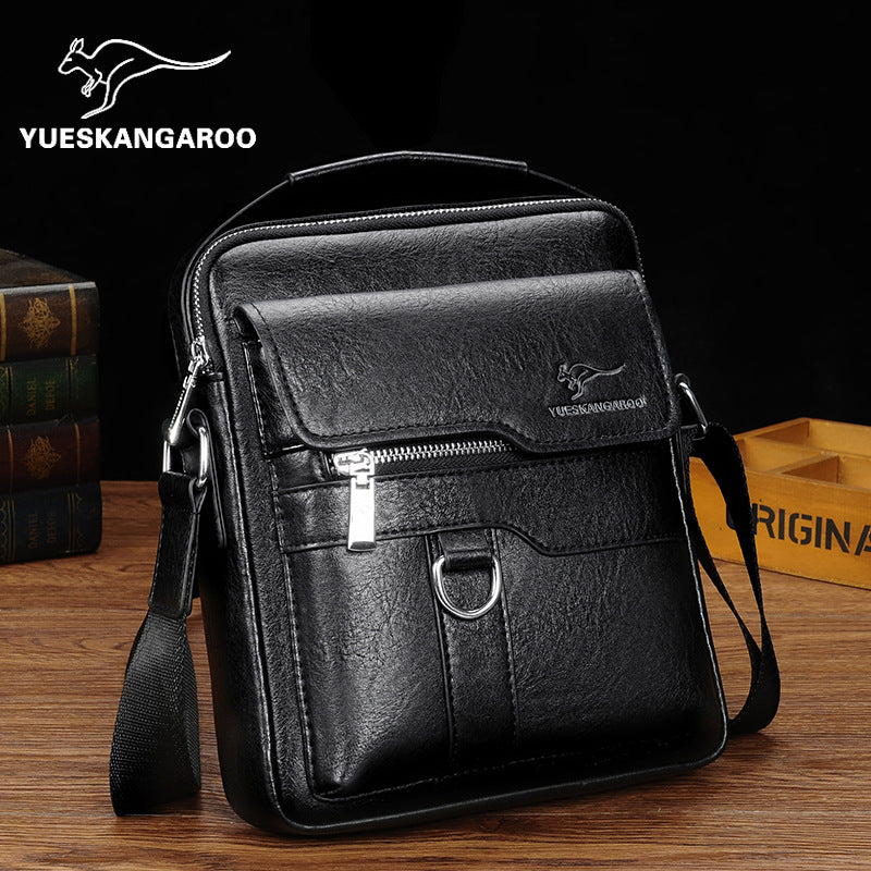Men's Soft Leather Large Capacity Business Men's Shoulder Bags