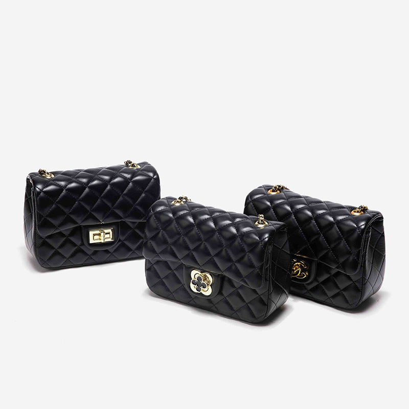 Women's Golden Balls Diamond Pattern Chain Classic Style Live Crossbody Bags