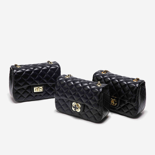 Women's Golden Balls Diamond Pattern Chain Classic Style Live Crossbody Bags