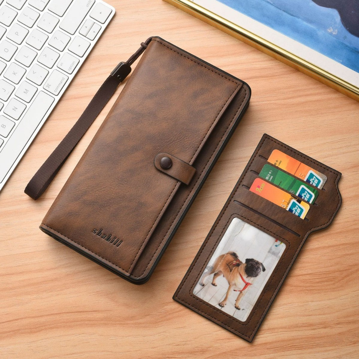 Men's Zipper Korean Retro Long Multiple Slots Men's Wallet