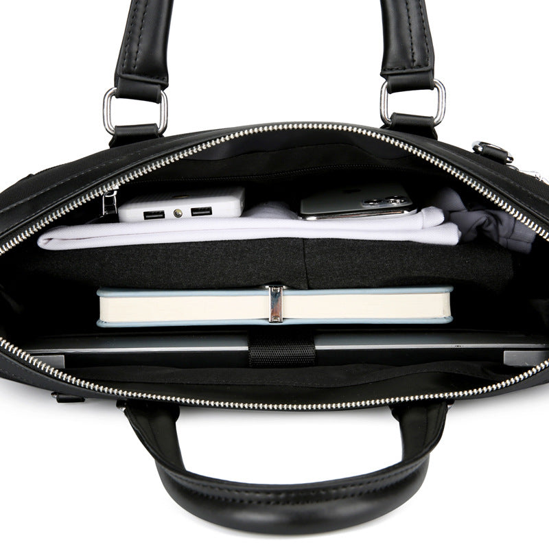 Men's Trip Horizontal Hand Large Capacity Office Men's Handbags