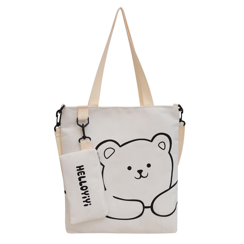 Women's Fashion Woven Pencil Canvas Cram Versatile Bags