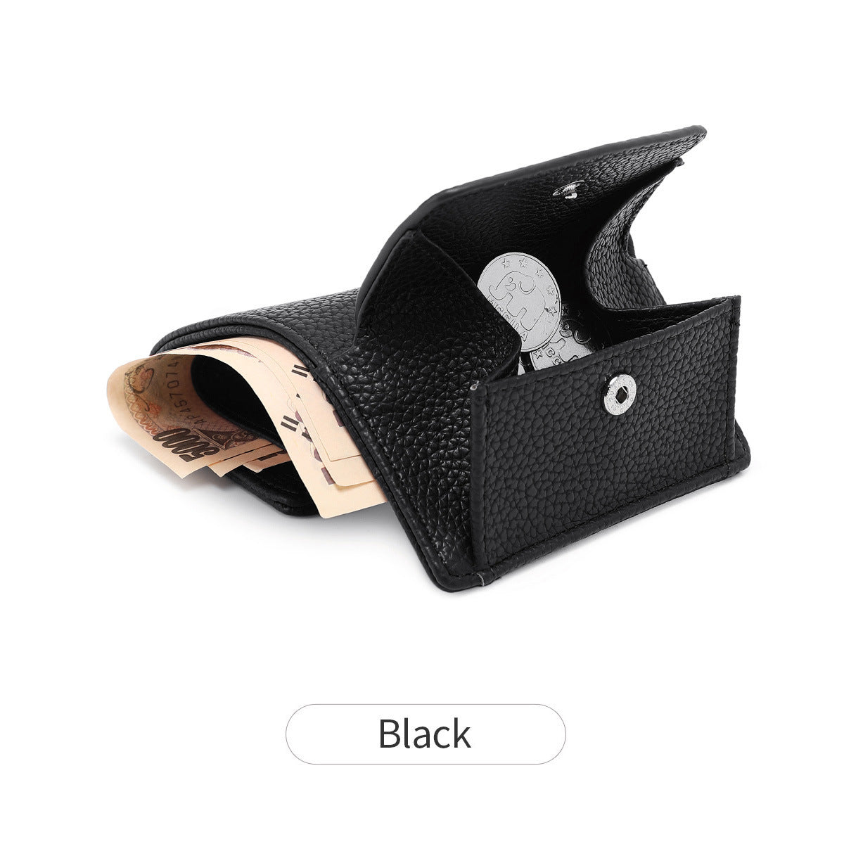 Women's Lychee Pattern Short Flip Buggy Fashion Ladies Wallet