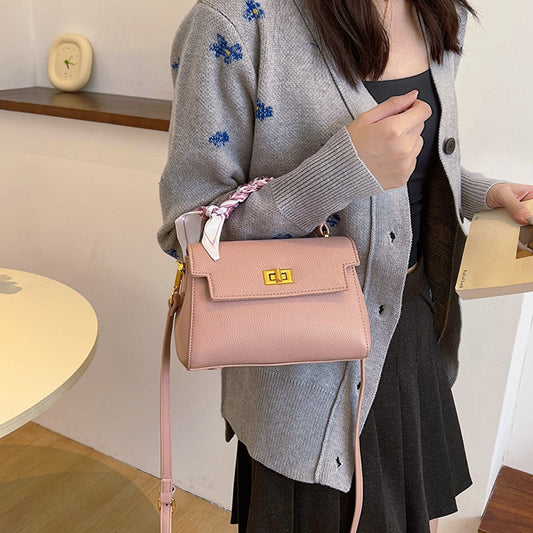Women's Stylish Soft Leather Fashion Portable Small Square Bags