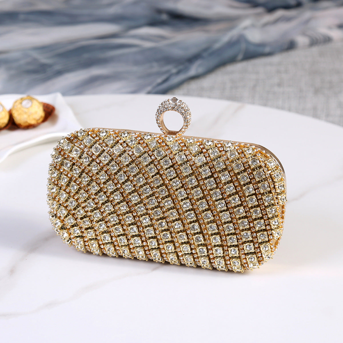 Women's Diamond Clutch Dinner Cheongsam Banquet Chain Handbags