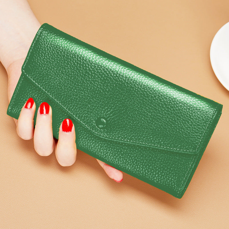 Women's Yellow Mid-length 2 Fold Envelope Multi Slots Classic Ladies Wallet