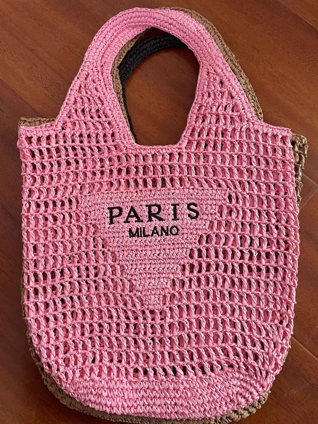 Round Goddess Underarm Handmade Straw Bearded Armpit Bags