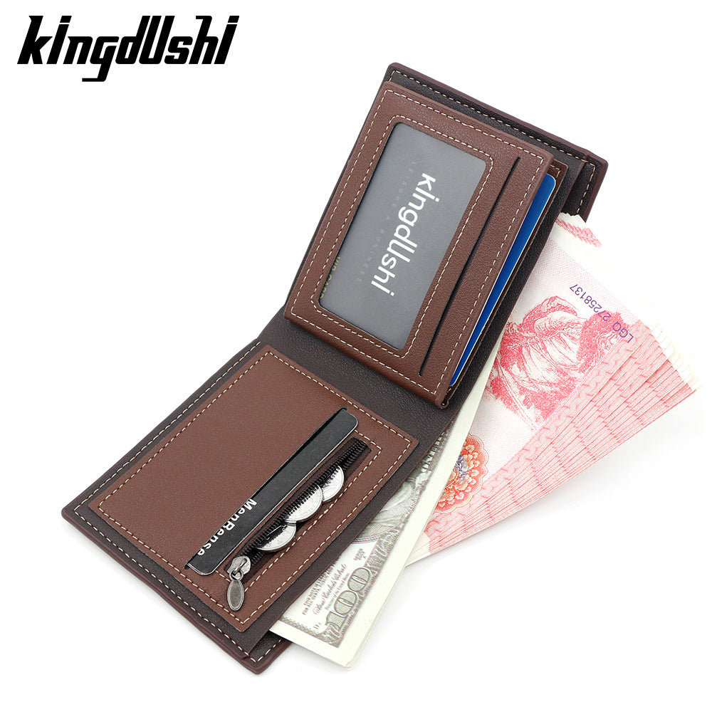 Men's Vintage Stone Pattern Multiple Slots Hinge Men's Wallet