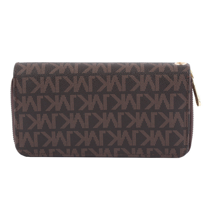 Women's Long Double Zip Clutch Printed Large Capacity Phone Bags