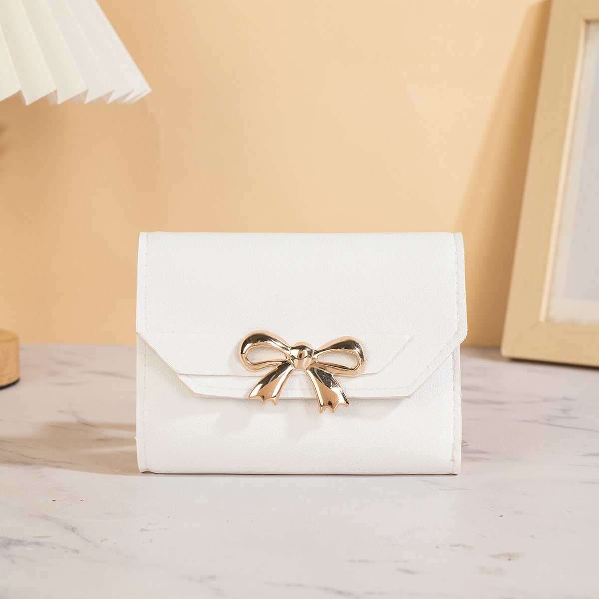 Women's Bow Short Three-fold Button Mini Cheap Bags