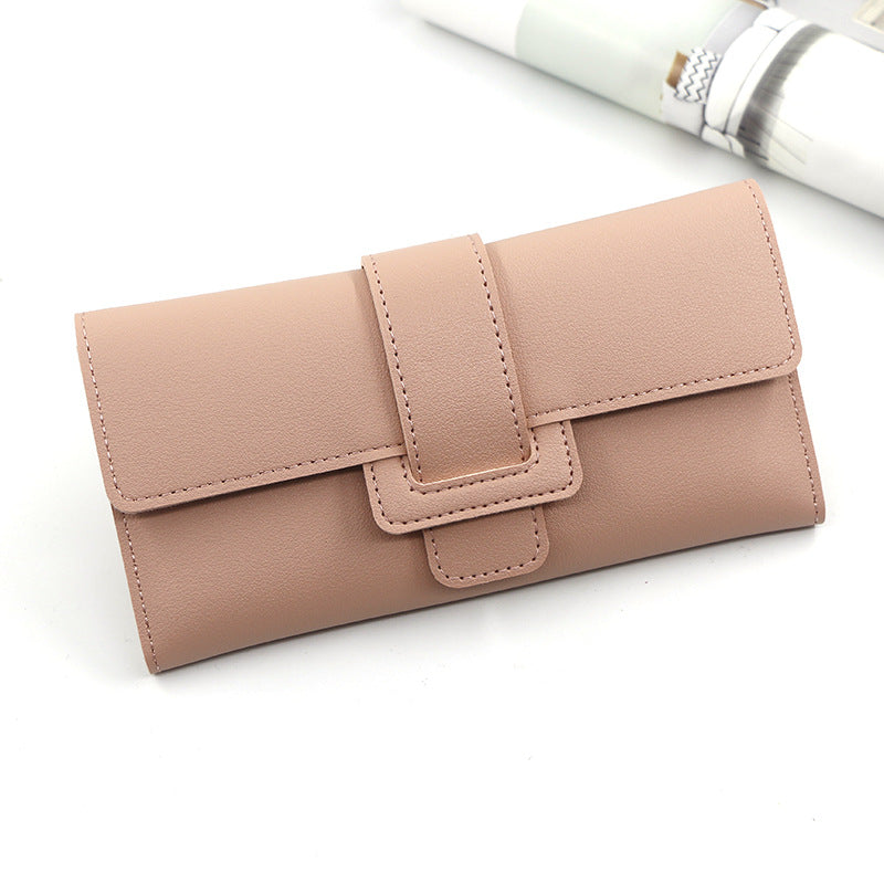 Women's Korean Long Fashion Three-fold Clutch Purses