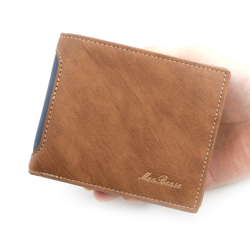 Men's Personalized Short Fashion Patchwork Multiple Slots Men's Wallet