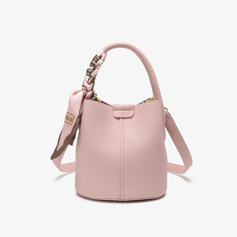 Women's Large Capacity Genuine Leather Commute Senior Bucket Bags