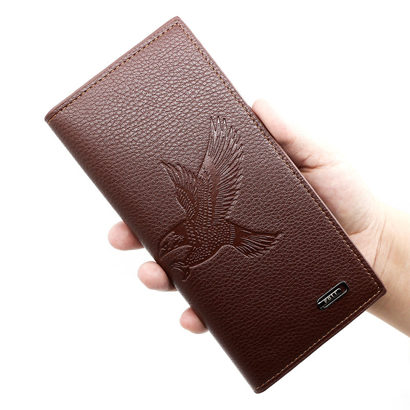 Men's Business Three Fold Long Suit Multiple Slots Men's Wallet