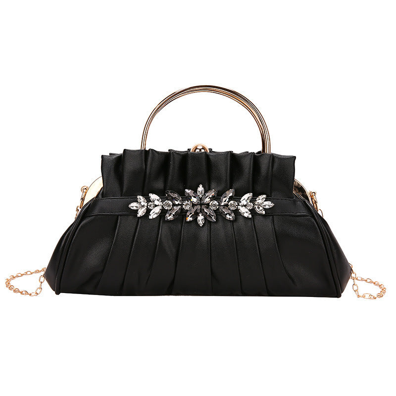 Vintage High-grade Diamond Western Style Wrinkled Handbags