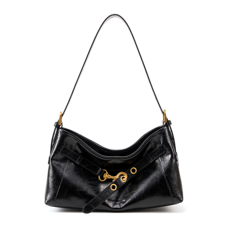 Women's Large Capacity Totes Cowhide Niche Senior Genuine Leather Bags