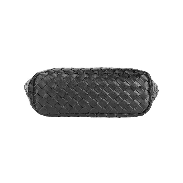 Women's Genuine Leather Fashion Classic Woven Portable Vegetable Basket Mother Rhombus Handle