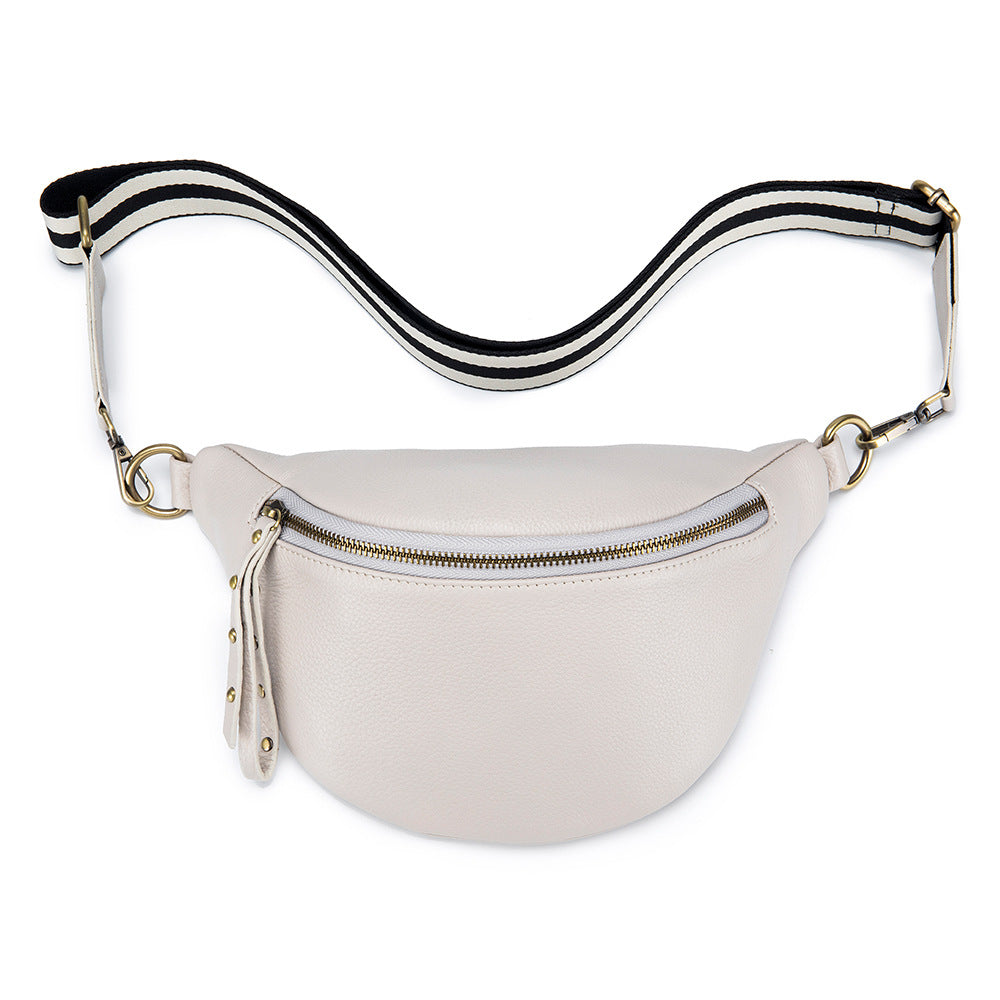 Women's Leather Fashion Niche Large Capacity First Layer Waist Packs