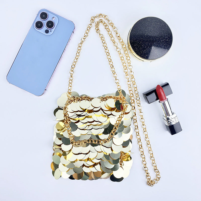 Popular Sequin Mobile Niche Fairy Shiny Bright Small Square Bags